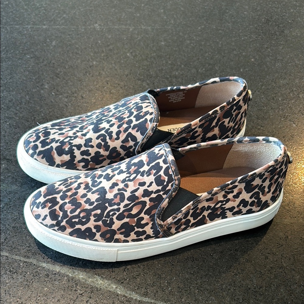 Steve Madden Leopard Print Slip-On Sneakers